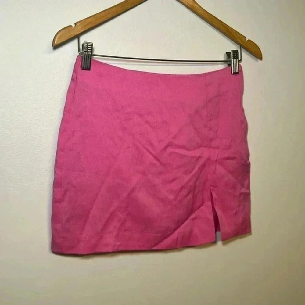 Pink Slit mini skirt